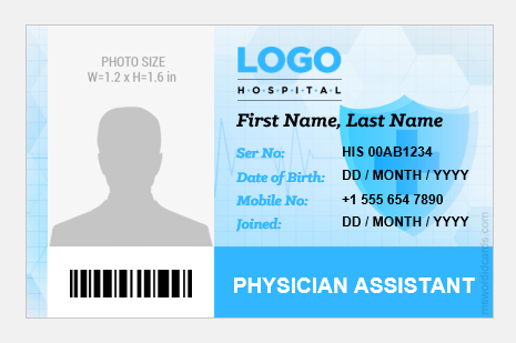 Physician assistant id badge
