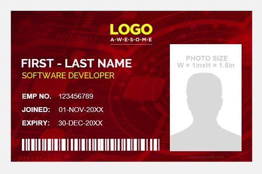 Software developer id badge