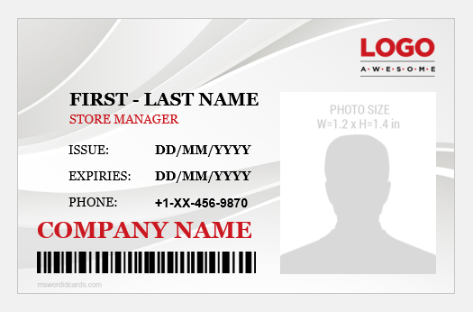 Store manager id badge