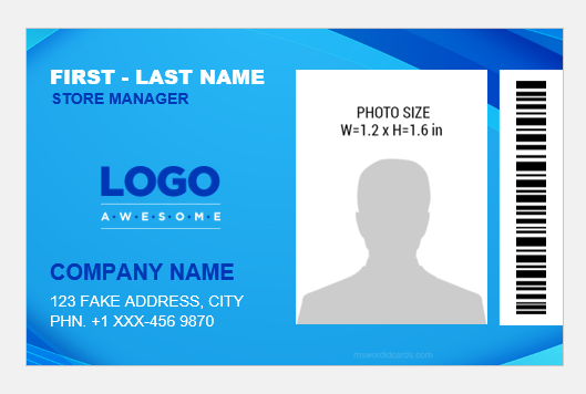 Store manager id badge