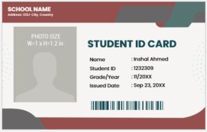 Student ID Card Template