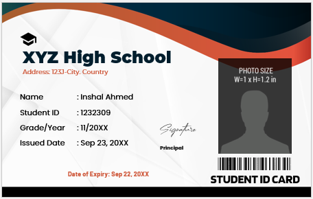 Student ID Card Template