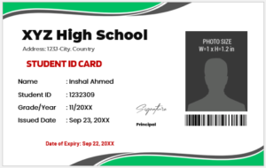 Student ID Card Template