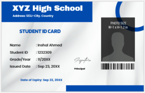 Student ID Card Template