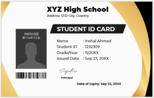 Student ID Card Template