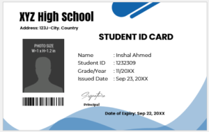 Student ID Card Template