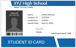 Student ID Card Template