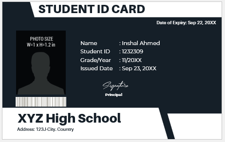 Student ID Card Template