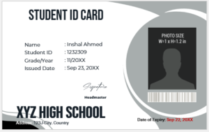 Student ID Card Template