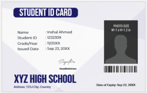 Student ID Card Template