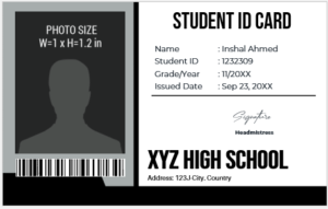 Student ID Card Template