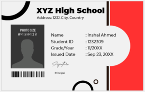 Student ID Card Template