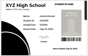 Student ID Card Template