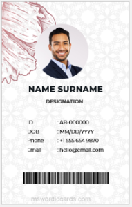 Teacher ID card template