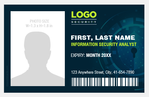 Information security analyst ID badge