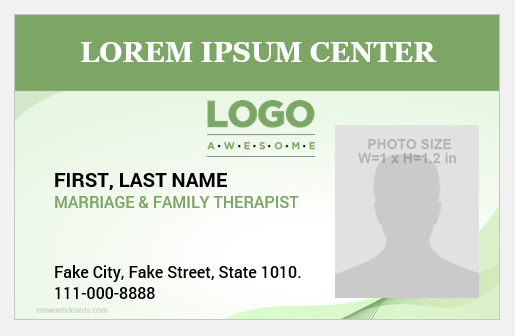 Marriage and Family Therapist ID badge