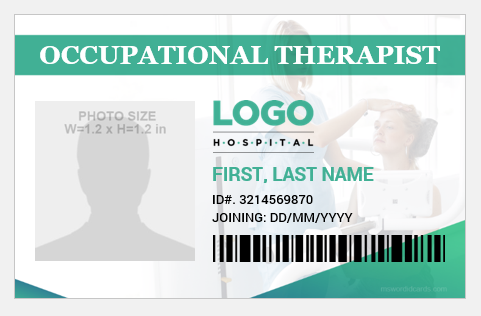 Occupational therapist id badge