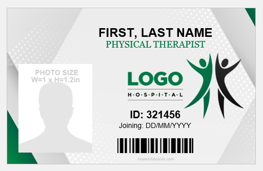 Physical Therapist ID Badge