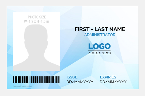 Administrator ID badge template