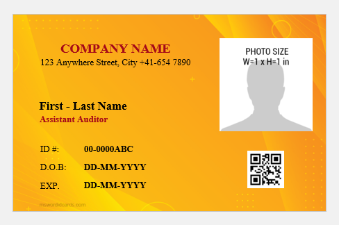 Assistant auditor ID cards