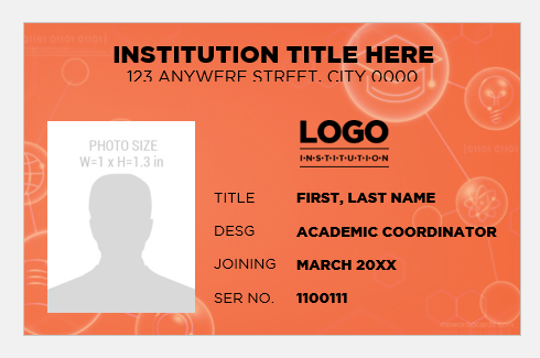 Academic coordinator ID card