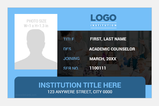 Academic counselor ID card