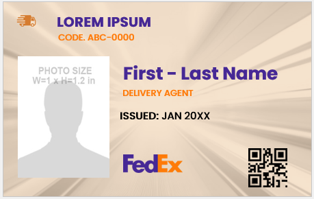FedEx Delivery Agent ID Card
