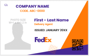 FedEx Delivery Agent ID Card Template