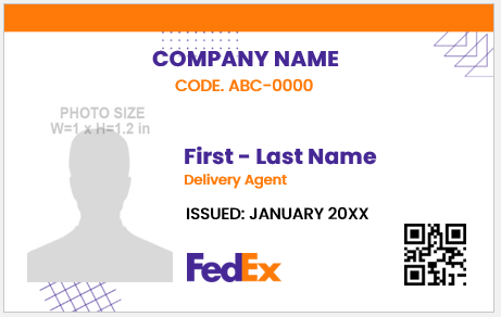 FedEx Delivery Agent ID Card Template