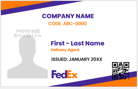 FedEx Delivery Agent ID Card Template