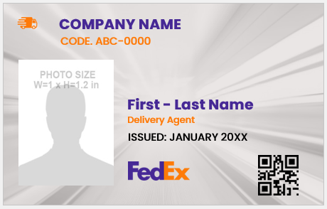 FedEx Delivery Agent ID Card Template
