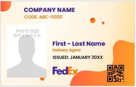 FedEx Delivery Agent ID Card Template