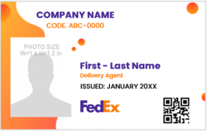FedEx Delivery Agent ID Card Template