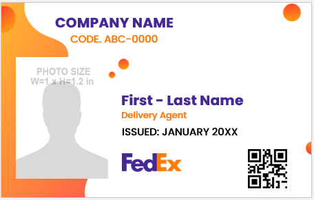 FedEx Delivery Agent ID Card Template