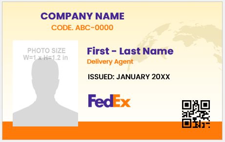 FedEx Delivery Agent ID Card Template