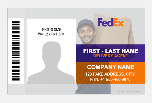 FedEx delivery agent ID Card