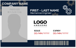 Mechanical Engineer ID Badge Template