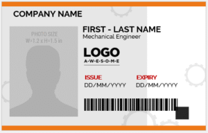 Mechanical Engineer ID Badge Template