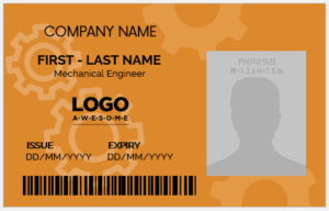 Mechanical Engineer ID Badge Template