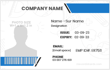 School ID badge format