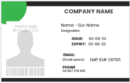 School ID badge format