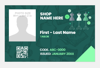 Tailor ID Card/badge template