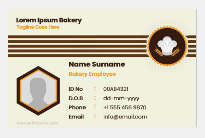 Bakery employee ID Badge