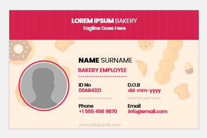 Bakery employee ID Badge