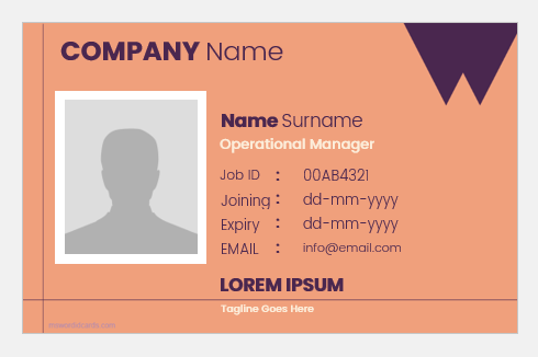 Operational manager ID Card