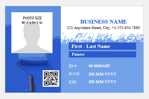 Painter ID badge template