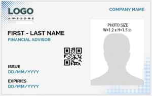 Financial Advisor ID Badge Template