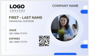 Financial Advisor ID Badge Template