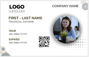 Financial Advisor ID Badge Template