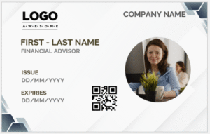 Financial Advisor ID Badge Template